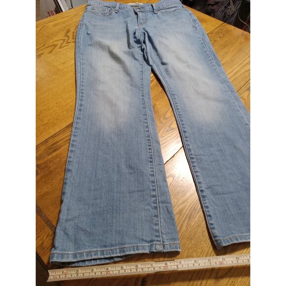 LEVI STRAUSS Jeans Womens 12M BLUE BOOTCUT CURVY Preowned Denim BOOT CUT Used - Picture 2 of 11